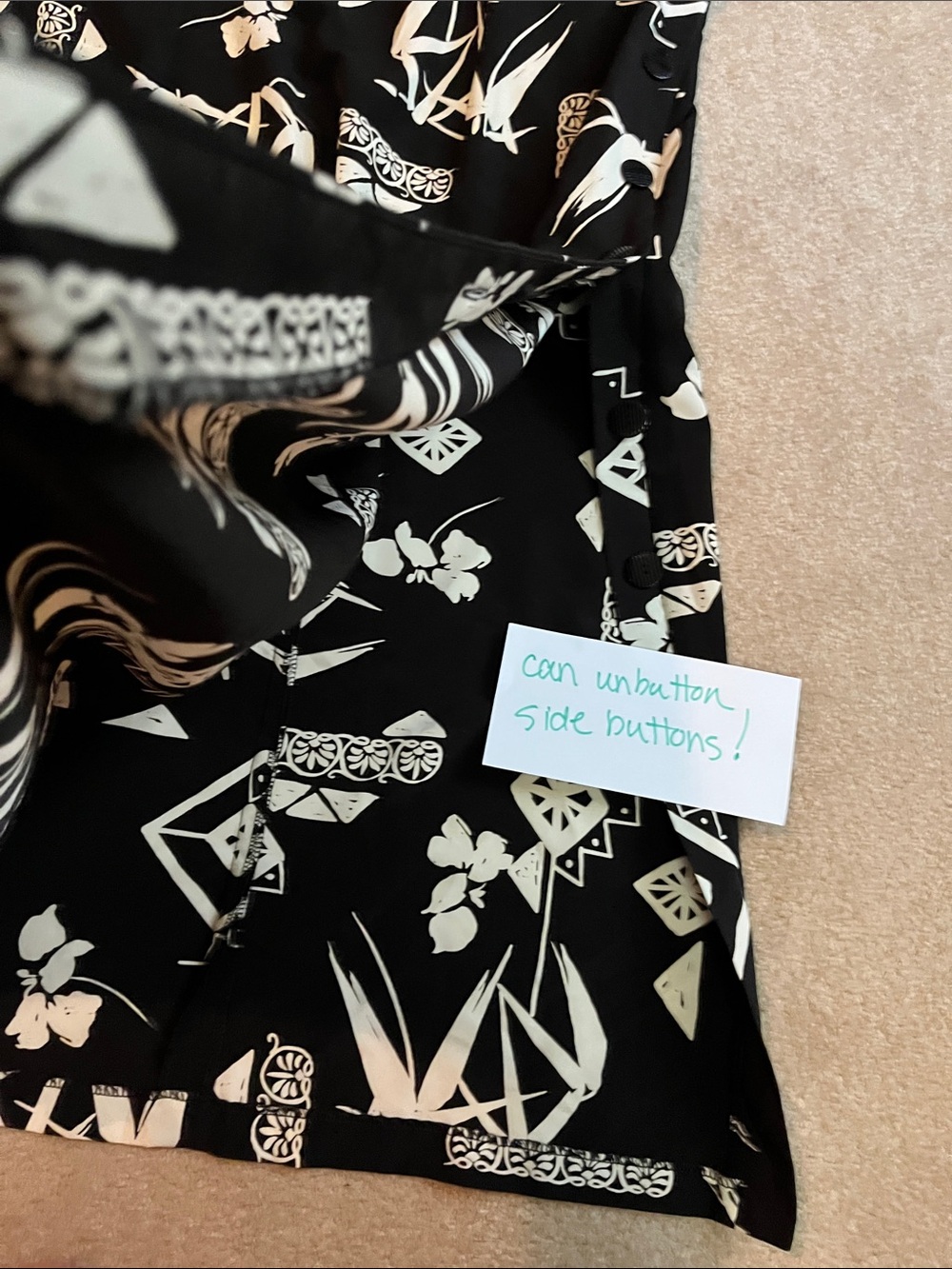 R&K Originals Black & White Side Button Maxi Dress Size 18 LIKE NEW - Picture 10 of 10